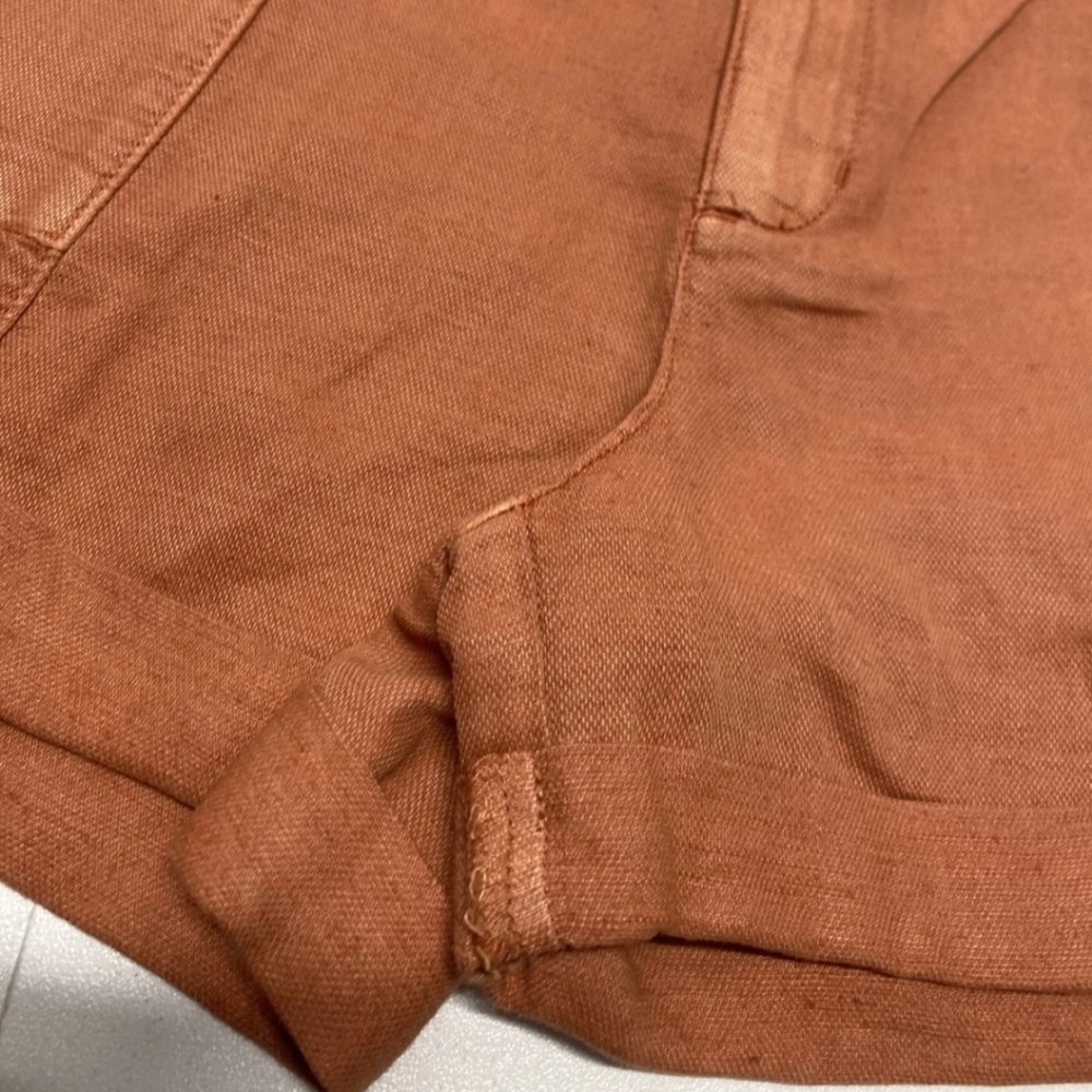 3/$30 Joie Women's Linen Rust Cargo Shorts Sz 2 NWOT - Picture 3 of 9
